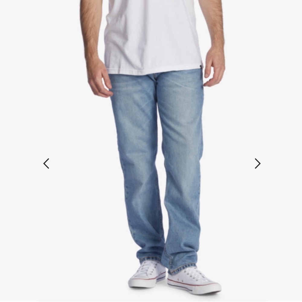NWT Quiksilver Aqua Cult Aged Straight Fit Jeans size 34